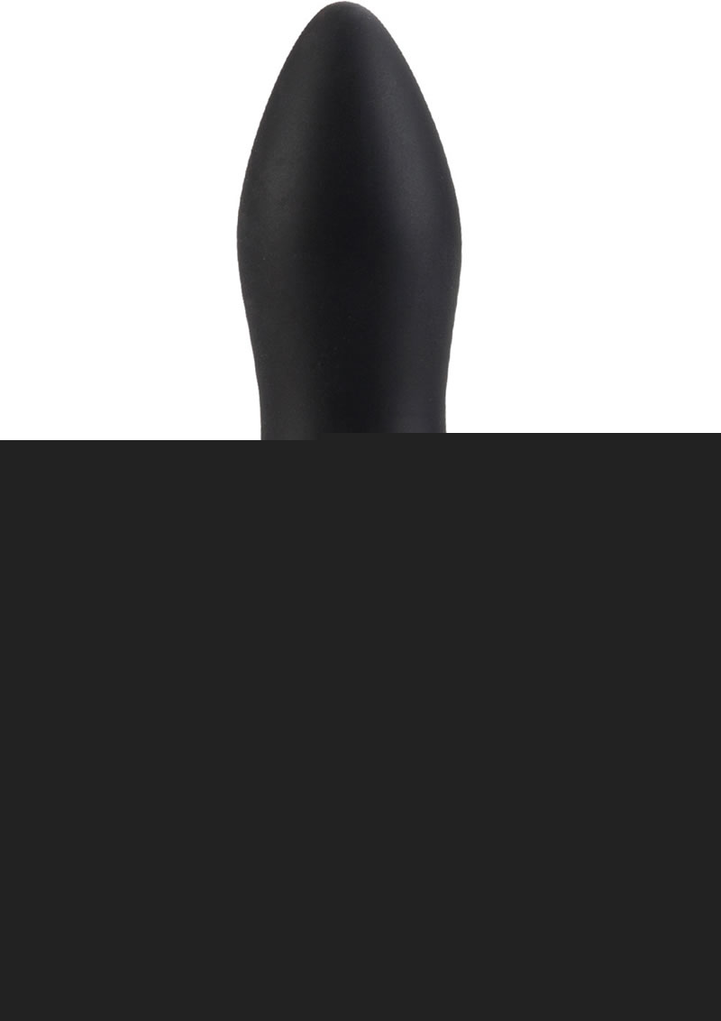 Booty Call Booty Rocket Silicone Vibrating Butt Plug - Black