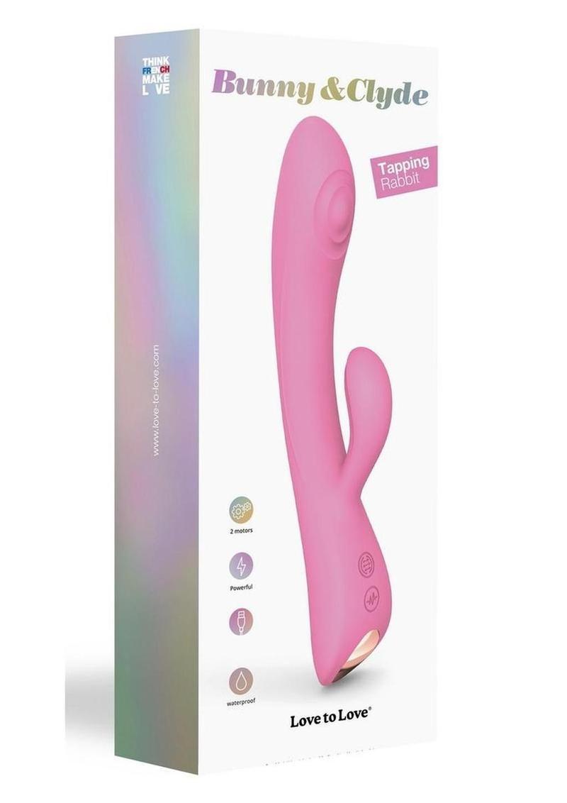 Bunny and Clyde Rechargeable Silicone Rabbit Vibrator - Pink/Pink Passion