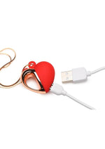 Charmed 10x Vibrating Silicone Heart Necklace Rechargeable Stimulator