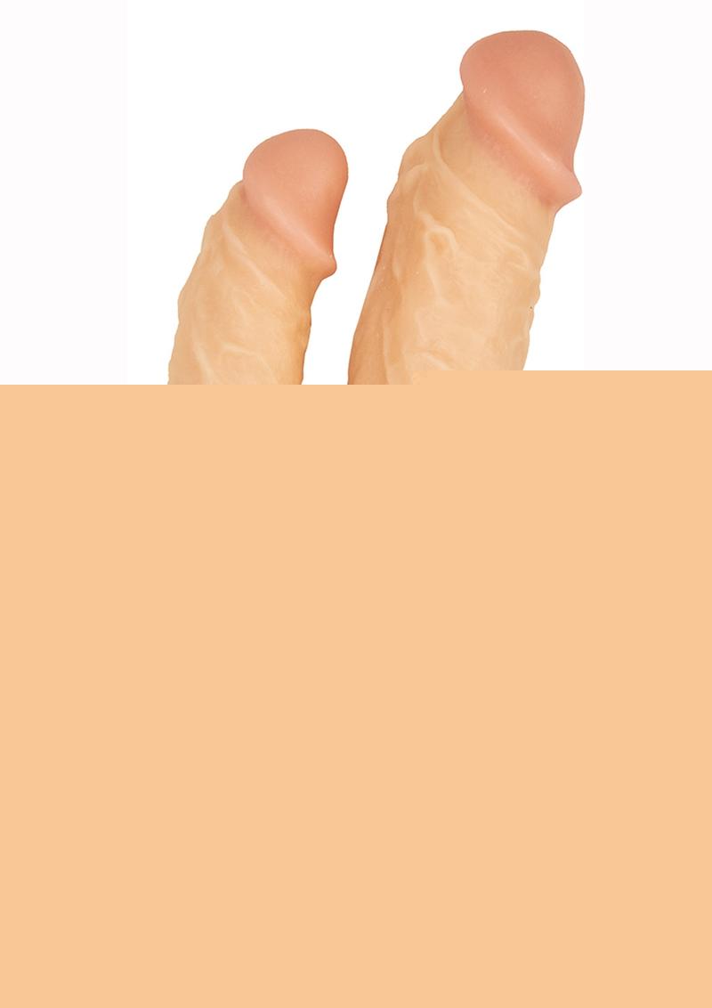 Commander Dongs Double Duty Bendable Dildo - Flesh/Vanilla - 6in