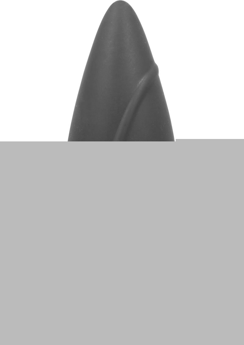 Corked Silicone Anal Plug - Charcoal/Grey - Medium