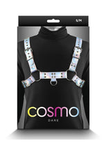 Cosmo Harness Dare Chest Harness - Multicolor/Rainbow - Medium/Small