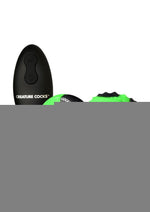Creature Cocks Eye Of The Spawn Rechargeable Silicone Vibrating and Squirming Butt Plug with Remote - Green