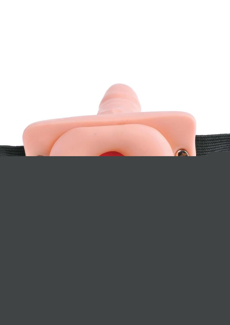 Fetish Fantasy Series Hollow Rechargeable Strap-On Dildo with Balls and Harness with Remote Control