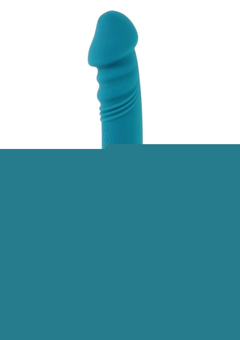 Flip Flop Rechargeable Silicone Dual End Vibrator - Blue