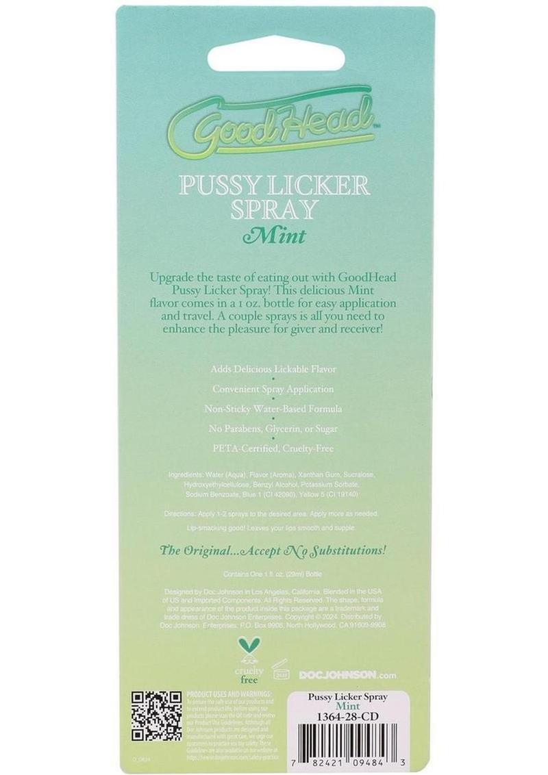 Goodhead Pussy Licker Spray - Mint