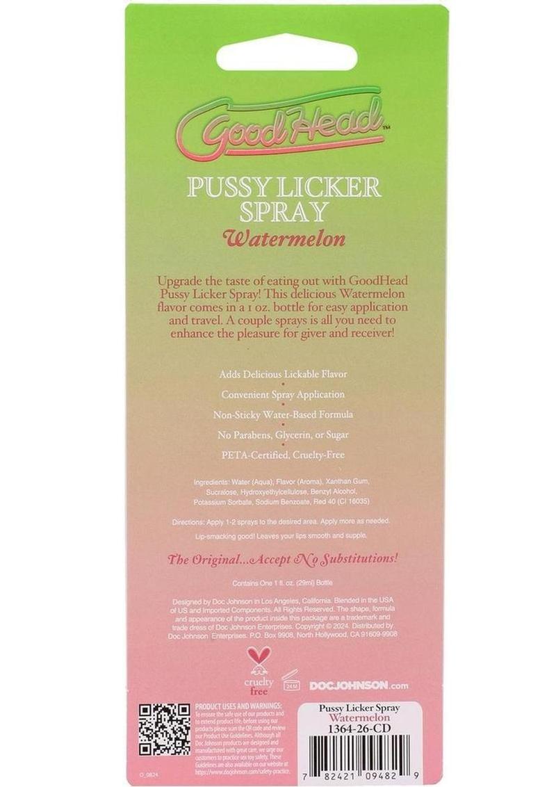 Goodhead Pussy Licker Spray - Watermeon