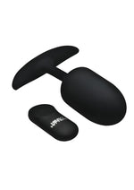 Heavy Hitters Vibrating Weighted Silicone Anal Plug - Black - XLarge