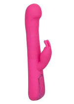 Jack Rabbit Elite Beaded G Rabbit Silicone Rechargeable Vibrator with Clitoral Stimulator - Pink