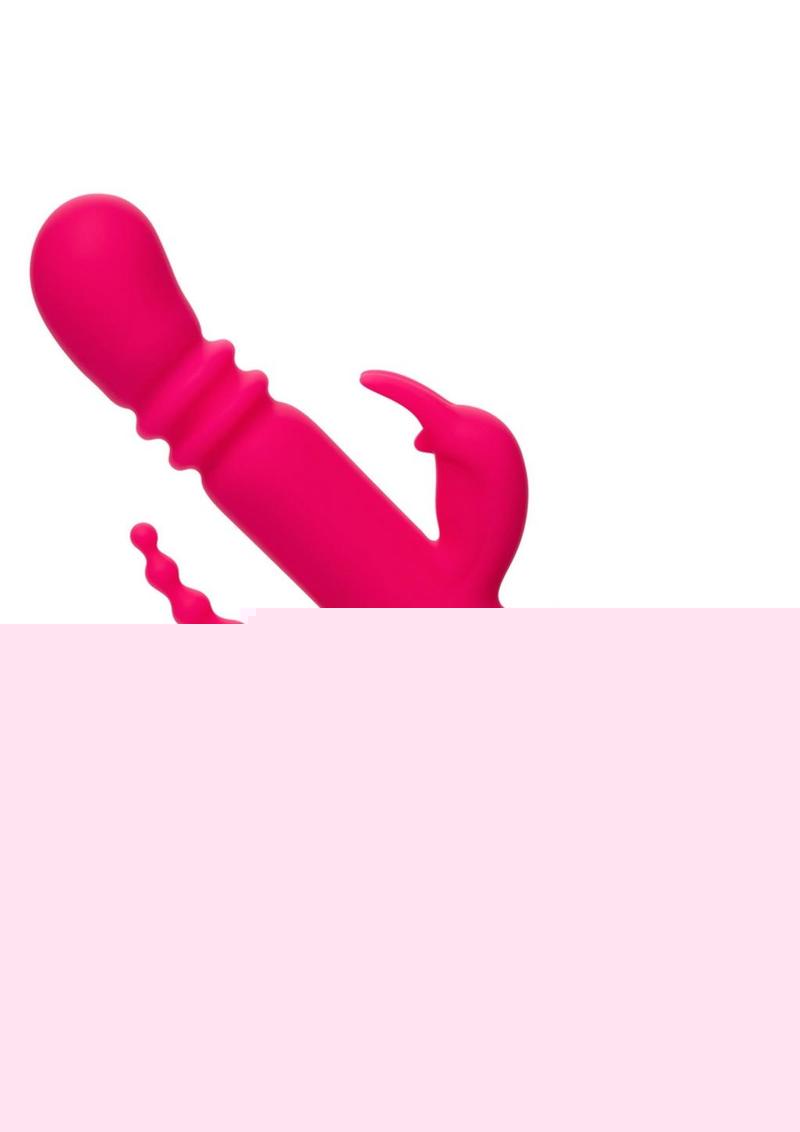 Jack Rabbit Signature Heated Rechargeable Silicone Triple Fantasy Rabbit Vibrator