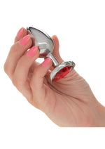 Jewel Ruby Heart Aluminum Anal Plug