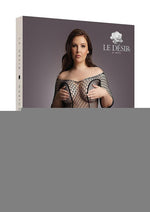 Le Desir Duo Net Sleeved Mini Dress - Black - Queen