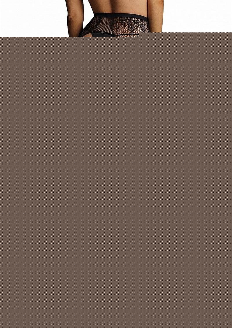 Le Desir Fishnet and Lace Garterbelt Stocking