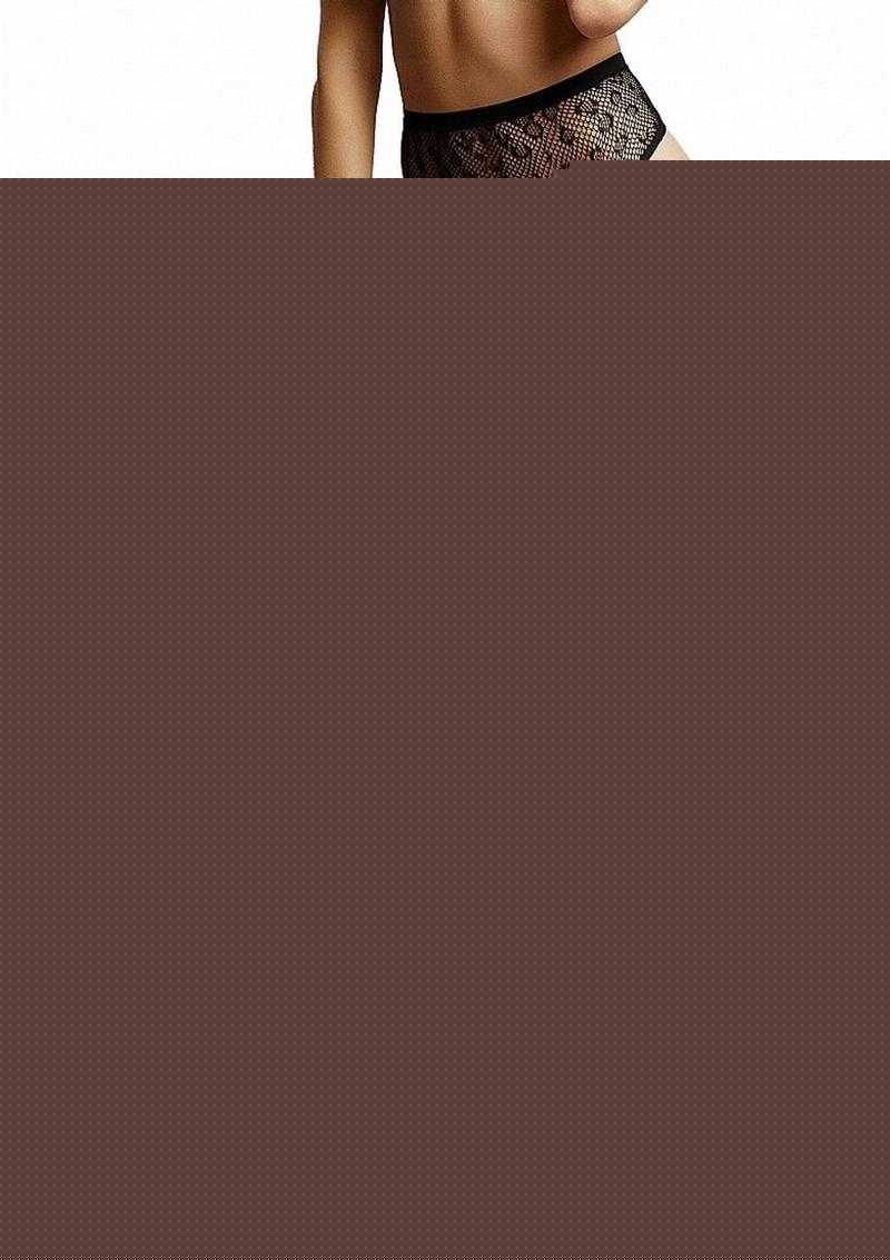 Le Desir Suspender Leopard Pantyhose - Animal Print/Black - One Size