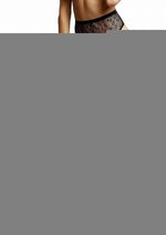 Le Desir Suspender Leopard Pantyhose - Animal Print/Black - One Size