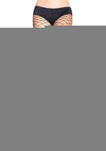 Leg Avenue Fence Net Pantyhose - Black - Plus Size/Queen