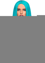 Leg Avenue Long Straight 33 Center Part Wig - Blue/Turquoise - One Size