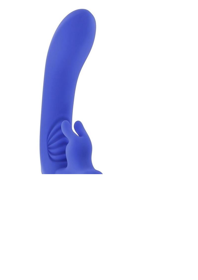 Lovebirds Rechargeable Silicone Dual Vibrator with Remote Control - Blue