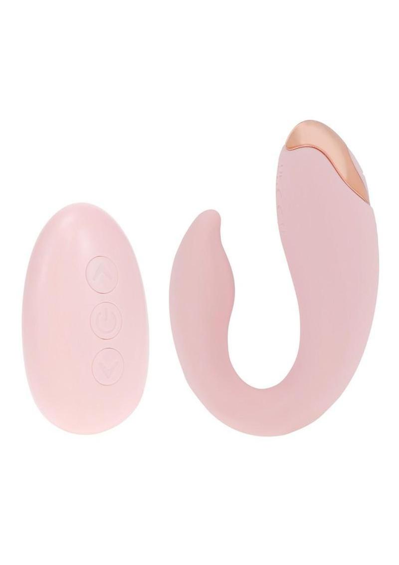 Loveline Darling Daydream 10 Function Rechargeable Silicone G-Spot and Clitoral Vibrator - Pink