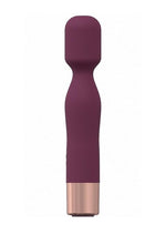 Loveline Glamour Silicone Rechargeable 10 Speed Mini Wand - Burgundy/Red
