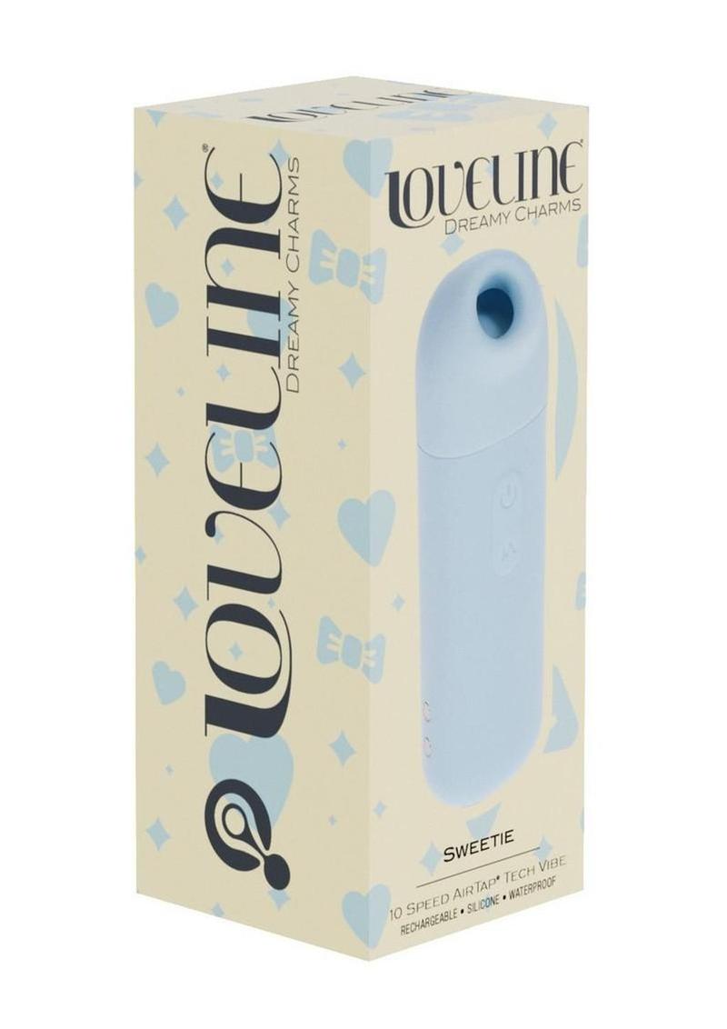 Loveline Sweetie Airtaptech 10 Function Silicone Rechargeable Clitoral Stimlulator - Blue