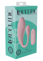 Loveline Wave C-Shape Vibe 10 Function Silicone Rechargeable Vibrator with Remote - Pink