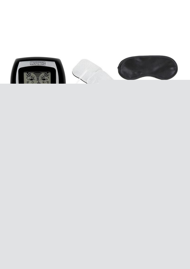 Lux Fetish Electro Sex Ultra Shock - Black - 9 Piece/Set