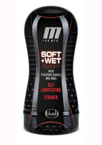 M For Men Soft and Wet Self Lubricating Masturbator Cup Ridge/Orb - Pussy - Flesh/Vanilla