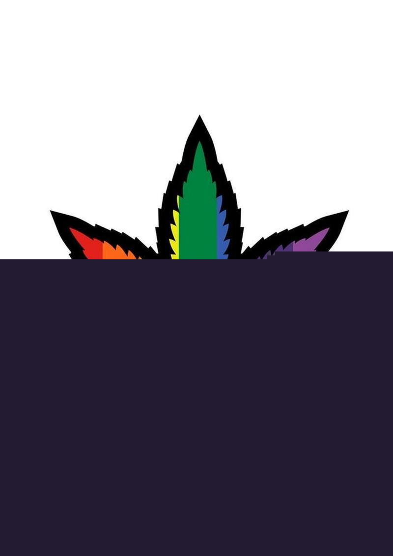 Marijuana Leaf Rainbow Enamel Pin - Multicolor