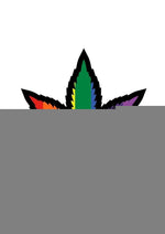 Marijuana Leaf Rainbow Enamel Pin - Multicolor