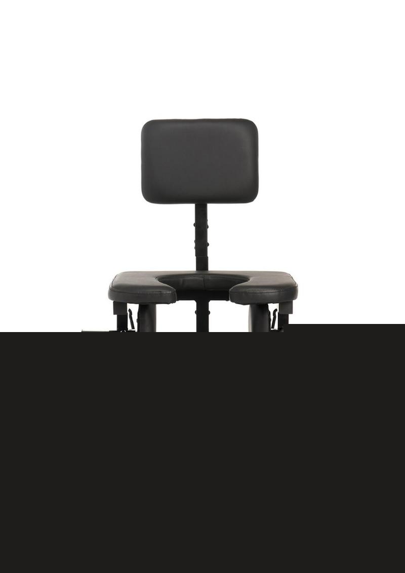 Master Series Pleasure Throse Oral Sex Chair - Black