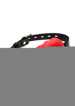 Master Series Vampire Vibrating Rechargeable Silicone Mouth Gag - Red