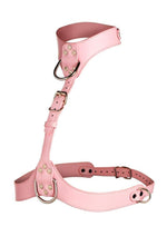 Master Series Vixen Female Chest Vegan Leather Harness - Pink