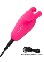 Neon Vibes Kissing Bunny Rechargeable Silicone Vibrator