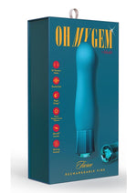Oh My Gem Fierce Rechargeable Silicone Vibrator - Blue Topaz - Blue