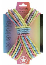 Ouch Bondage Rope 10 Meter Nylon - Multicolor/Pastel