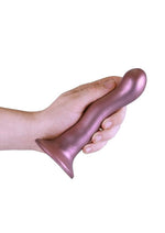 Ouch! Ultra Soft Curvy G-Spot Silicone Dildo 7in - Mettalic