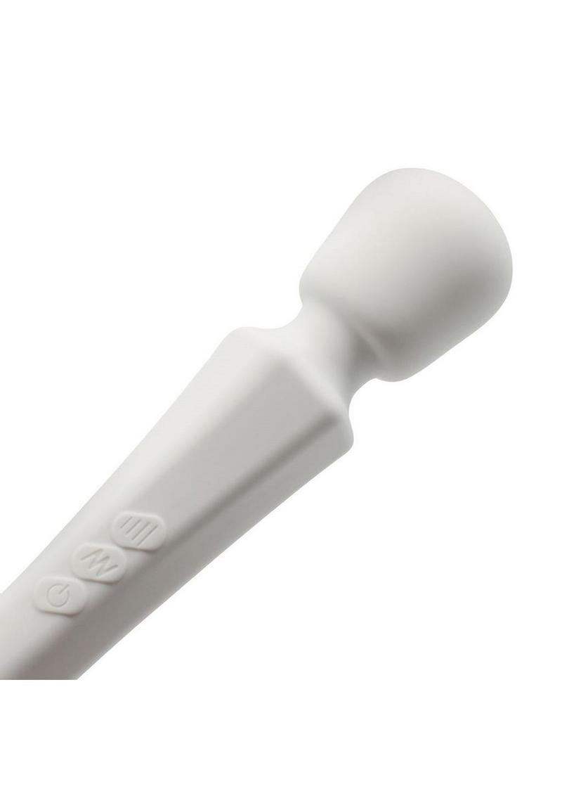 Pixey Aquamini Rechargeable Silicone Body Wand - White Edition
