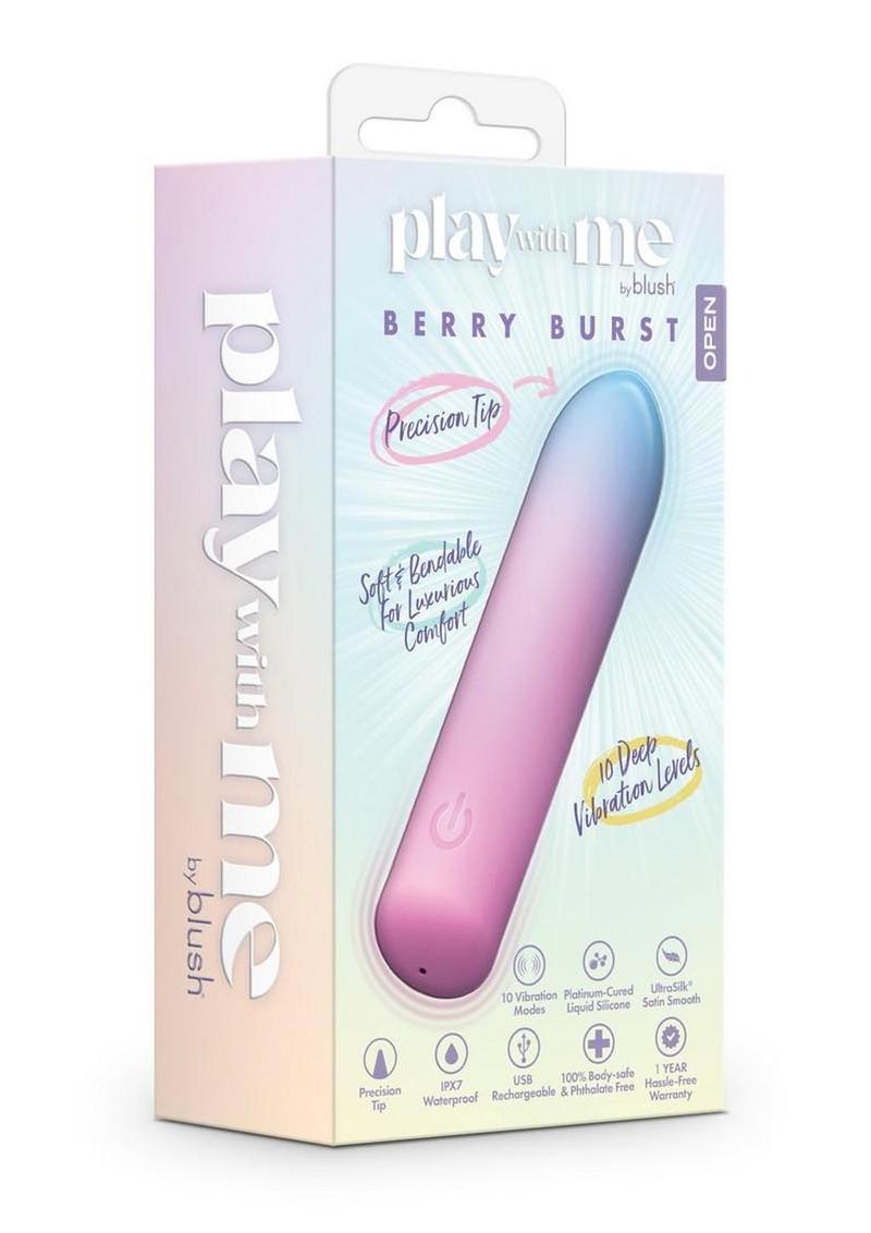 Play with Me Berry Burst Rechargeable Silicone Bullet - Multicolor