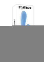 Playboy Up and Away Rechargeable Silicone Rabbit Vibrator - Blue