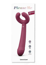 Please Me Rechargeable Silicone Vibrator - Plum Star/Purple