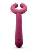 Please Me Rechargeable Silicone Vibrator - Plum Star/Purple