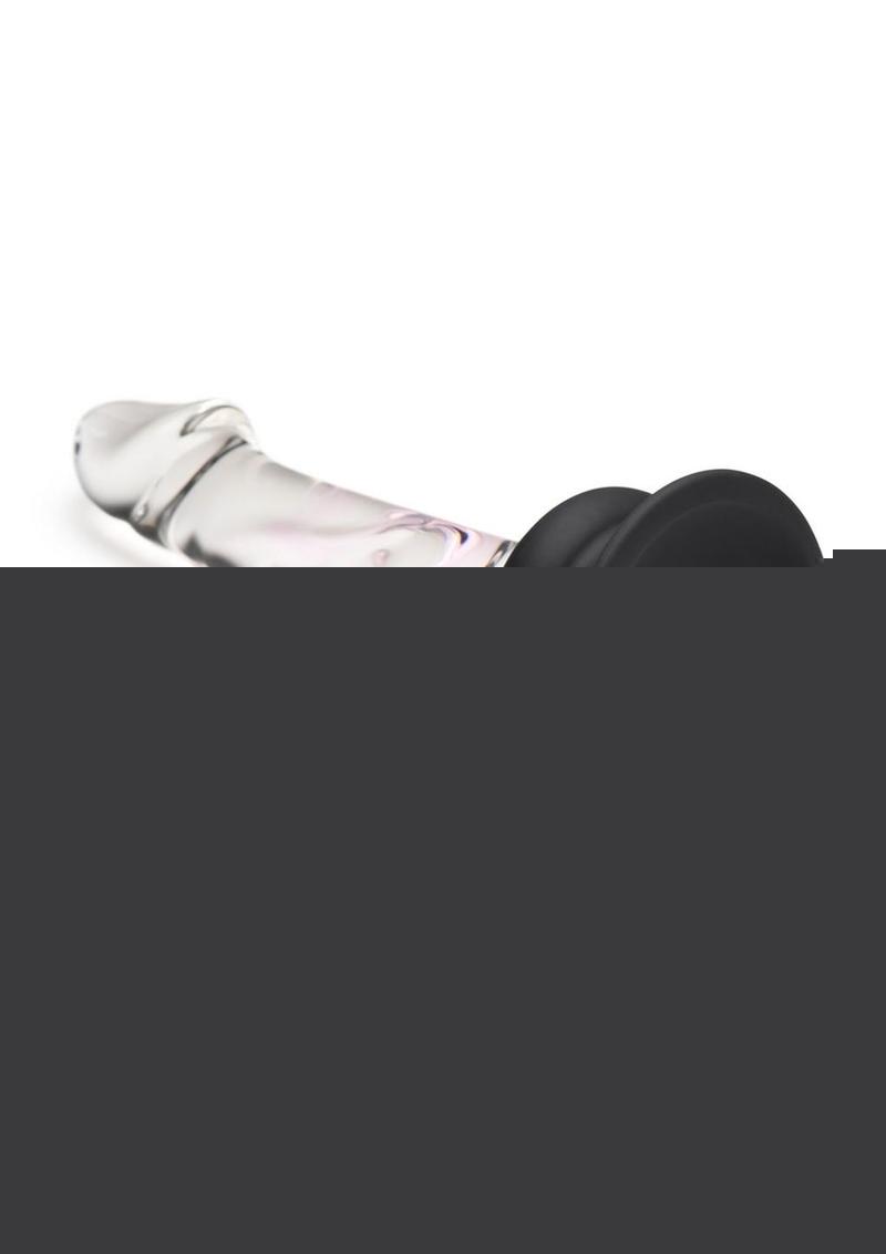 Pleasure Crystals Glass Dildo with Silicone Base