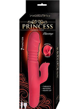 Princess Passion Heat Rechargeable Silicone Warming Vibrator with Clitoral Wheel - Coral/Pink