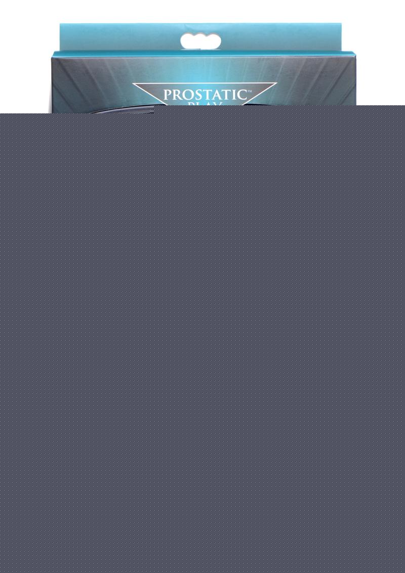 Prostatic Play Curved Rotating Silicone Prostate Plug with Remote - Black