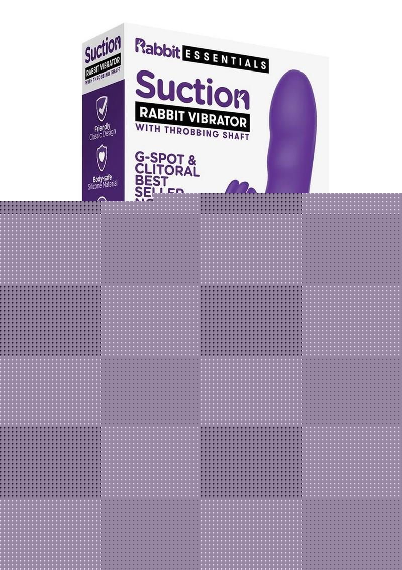 Rabbit Essentials Silicone Rechargeable Clitoral Suction Rabbit - Purple