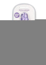 Realrock Crystal Clear Straight No Balls Dildo - Clear/Purple - 10in