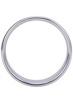 Rock Solid Brushed Alloy Aluminum Cock Ring - Metal/Silver - XLarge