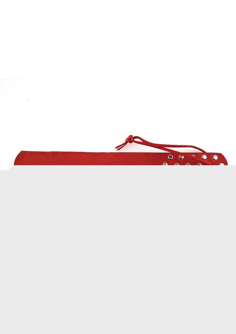 Rouge Leather Three Flap Paddle - Red
