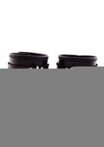 Rouge Leather Wrist Cuffs - Black